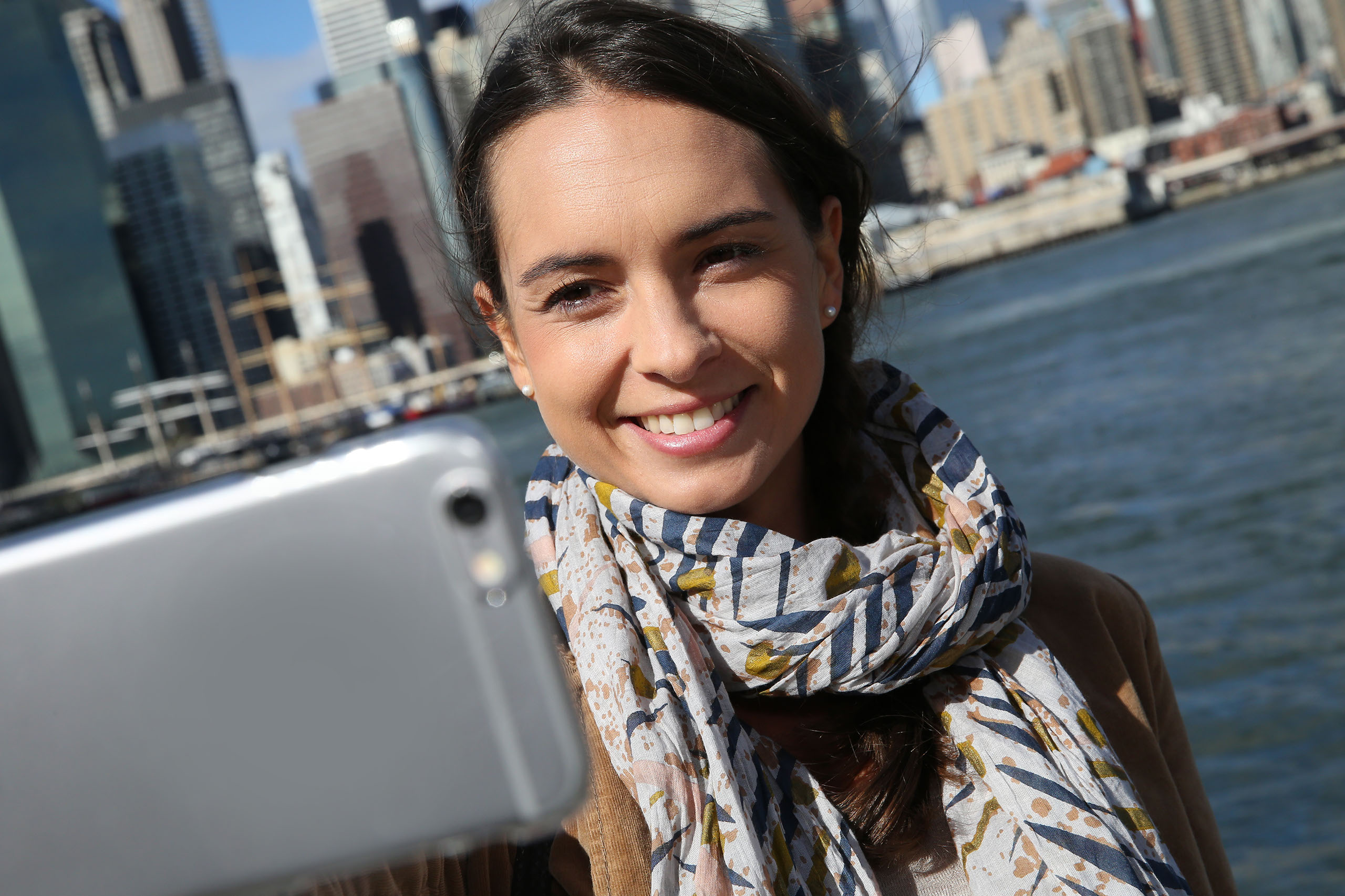 Home Page Slider -Women with iPhone by Water
